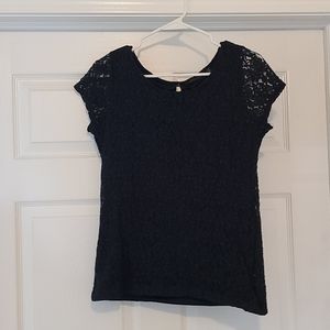 The Limited Navy Womens Short Sleeve - Medium